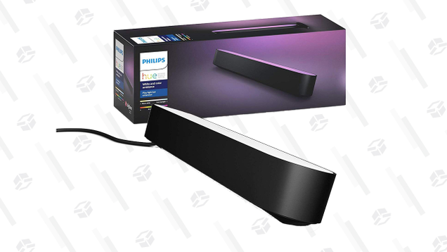 You can attach up to three Philips Hue Play bars behind your screen to project custom, colorful light onto the wall behind.